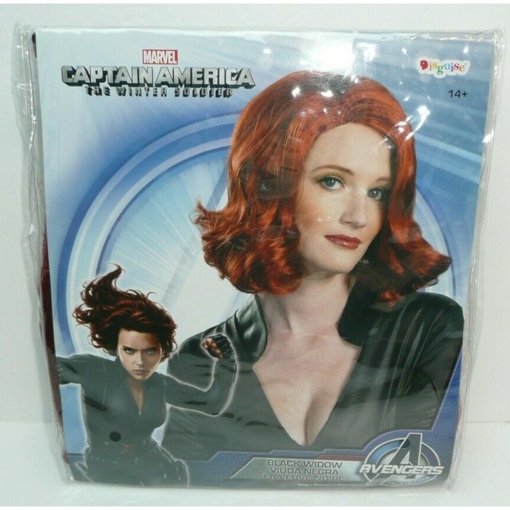 Marvel's Avengers Black Widow Wig Adult Halloween Costume Cosplay Hair Natasha